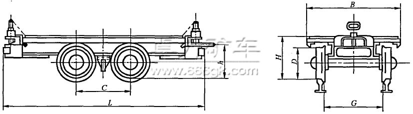礦用平板車結(jié)構(gòu)圖 礦用平板車結(jié)構(gòu)圖